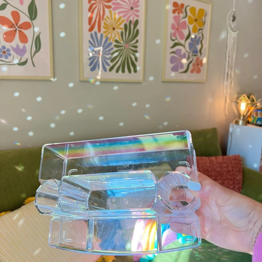 rainbow acrylic makeup/vanity organizer